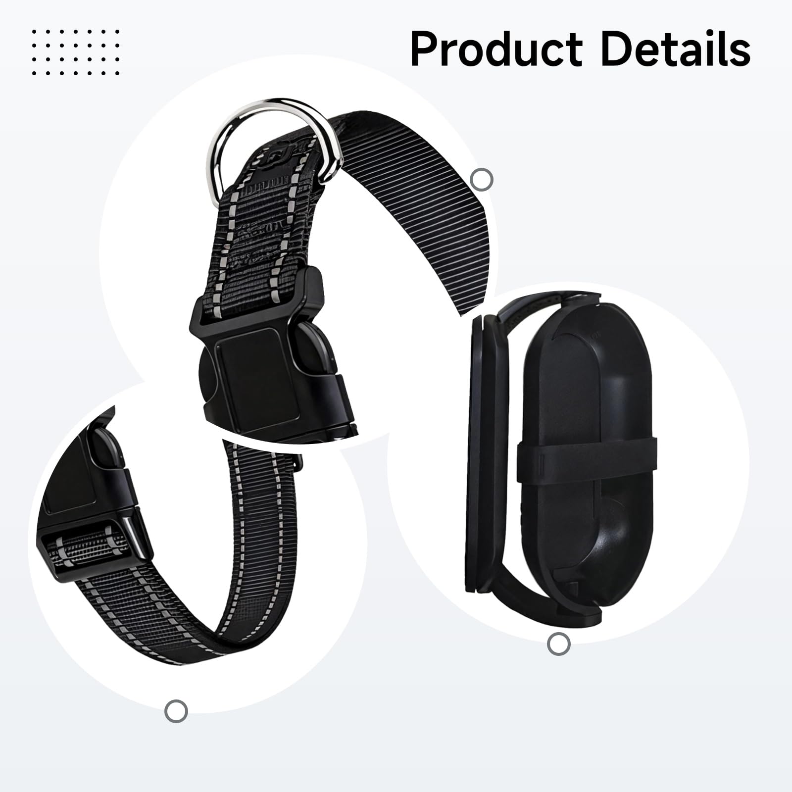 Cámara de collar para perros y gatos con montaje de 360°, collar ajustable, adaptador OTG y cable USB, mini cámara de acción para mascotas, cámara corporal HD para gatos y perros, grabación en