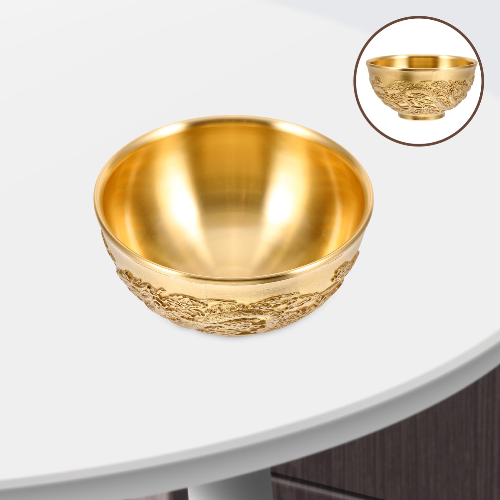 Bol Viking En Laiton Doré – Bol De Prière, Offrande Ou Décoration | Bol Purification Eau, Tasse Rituel, Bol Cérémonie