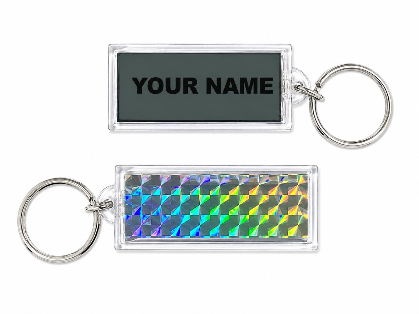 Solar blinking Custom Logo name Acrylic Keychain with Metal Split Ring-image-25