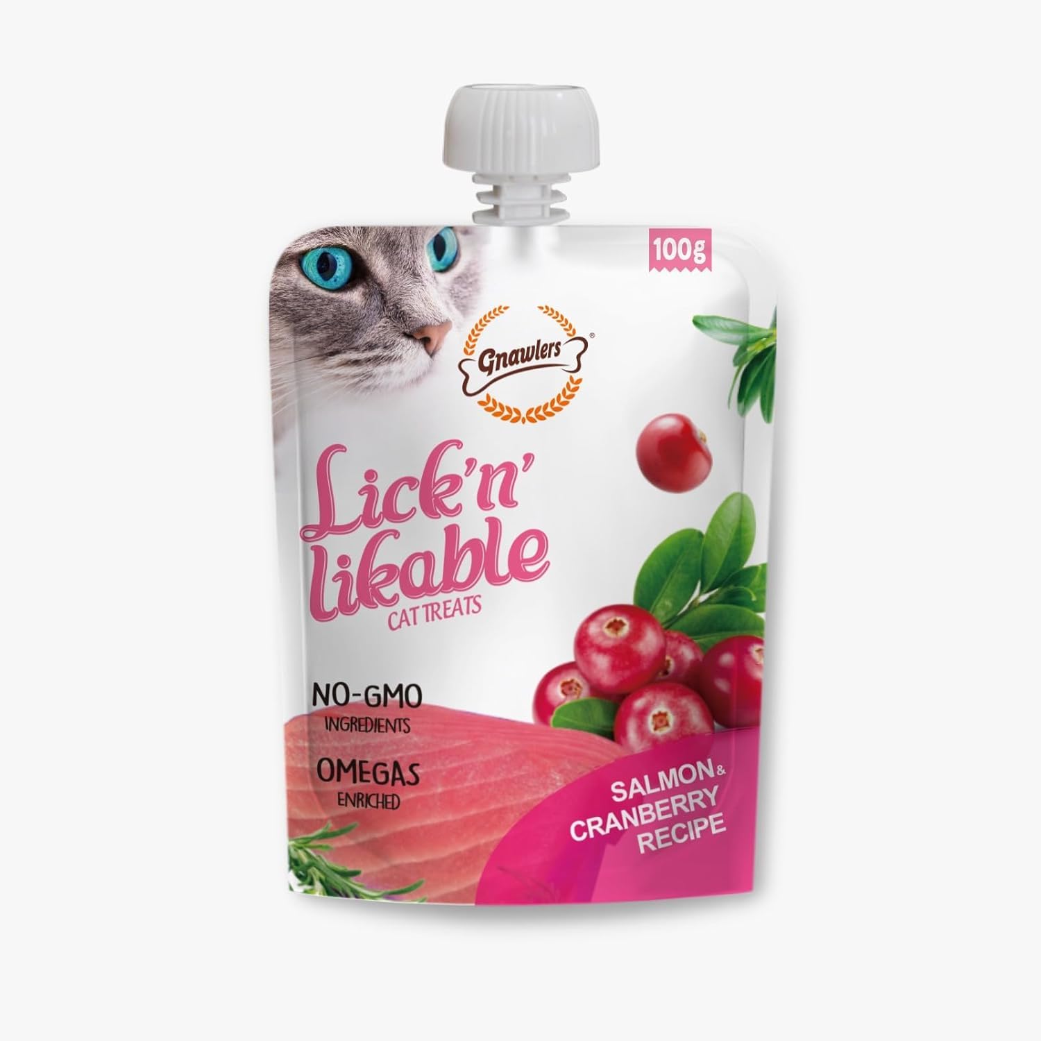 Gnawlers Lickable Wet Creamy Cat Treats with Assorted Flavours for Adult Senior Cats Healthy Cat Treat Pack of 10 by DogsNCats 3