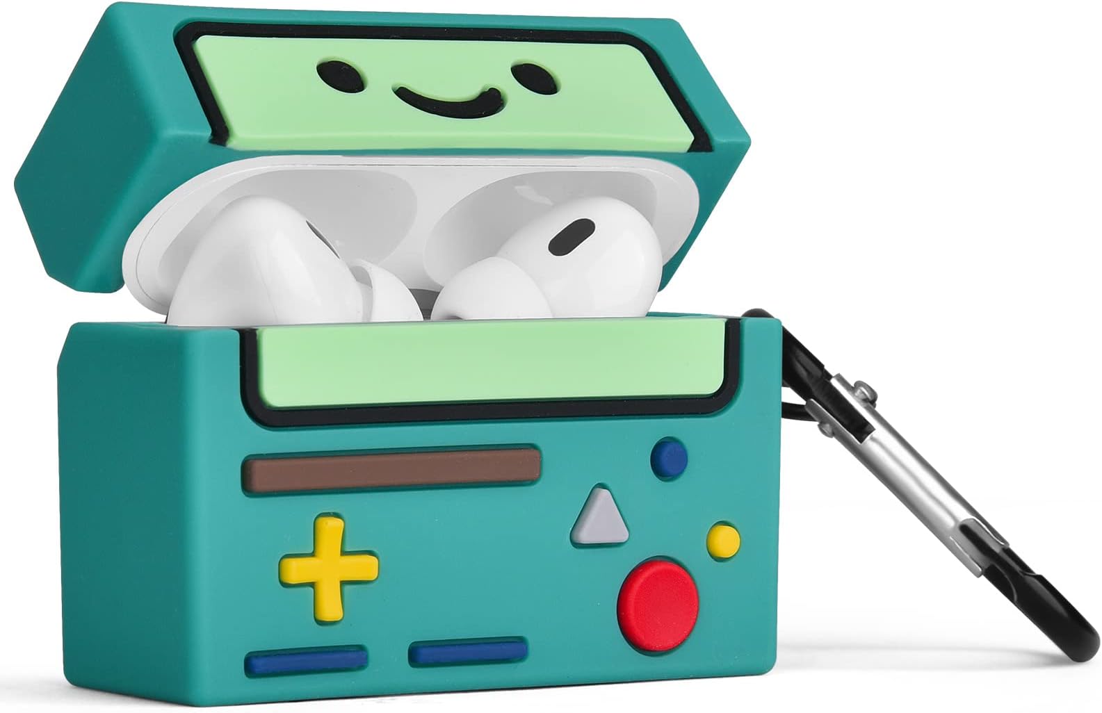 QINGQING Airpods Pro 2 Case Cartoon Cute Kawaii Silicone Cover for BMO Cool Unique AirPod Pro 2nd Generation Cases Funny for Kids Girls Teens Boys