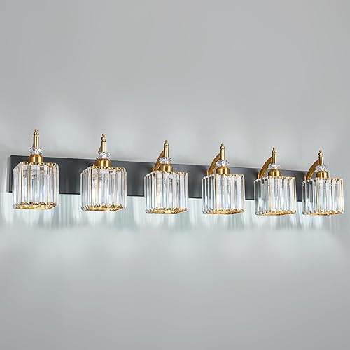Miniatura 26 de Juego de dos apliques de pared modernos dorados para interiores, lámpara de pared de cristal, luz de pared montada en la pared, aplique de pared