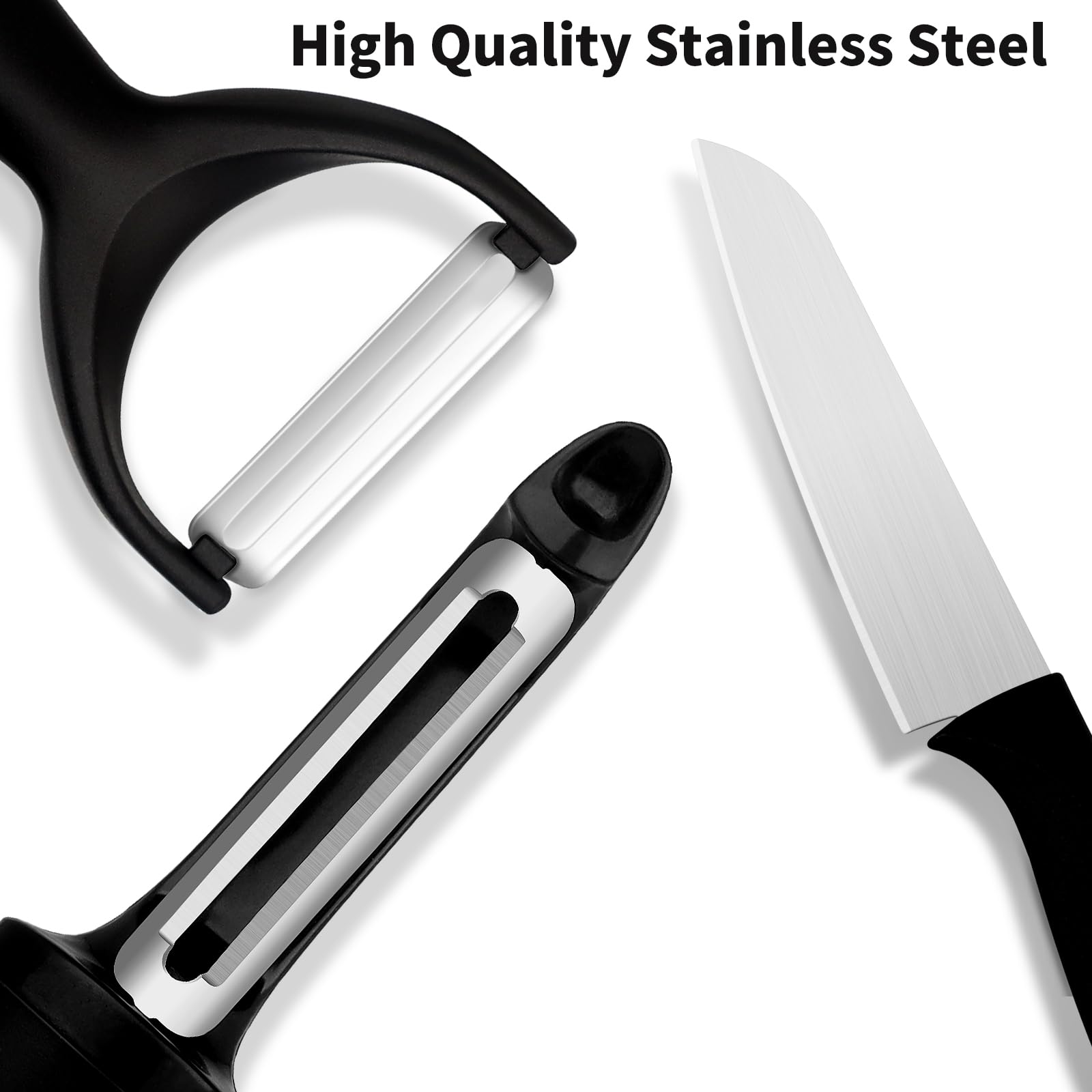 Speed Potato Peeler,4 Piece Sharp Stainless Steel Potato Straight,Y Shape Traditional - Image 4