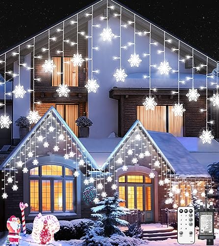 Lumière de Noël étanche flocon de neige pour extérieur 10m