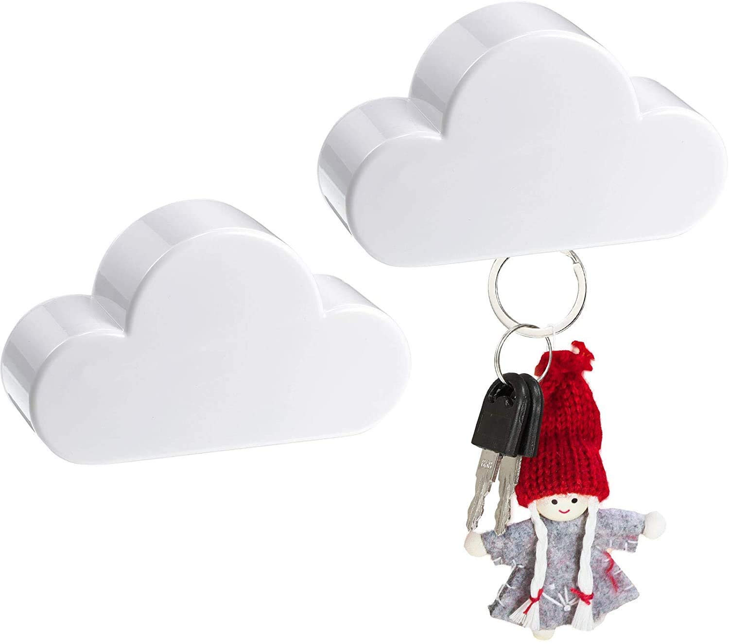 FreshDcart Magnetic Cloud Key Hanger | Magnetic Key Holder | Magnets Mount Sky Cloud Shaped Home Wall Decor (Multicolor,Pack of 1)