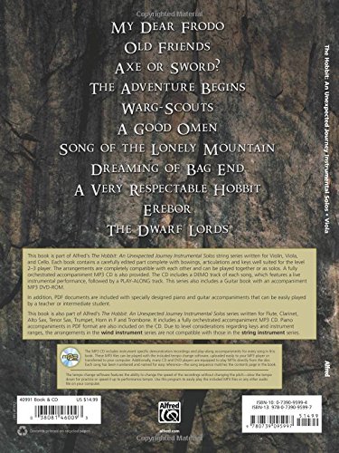 The Hobbit -- An Unexpected Journey Instrumental Solos For Strings: Viola, Book & Cd (Pop Instrumental Solo Series) #TOP1