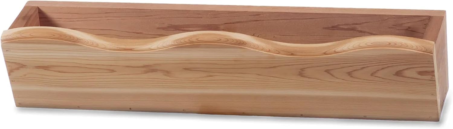 All Things Cedar 22” Outdoor Window Planter, Wooden Wall Box for Plants, Natural