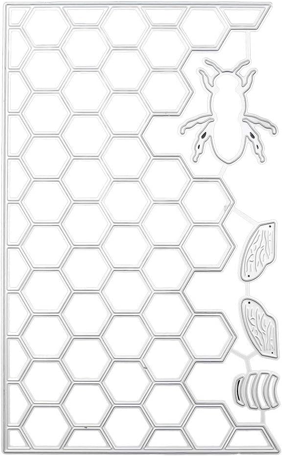 Valcano Honeybee Hive Metal Cutting Metal Die Cutting Die for Cards,Die Cuts Stencil for DIY Craft Gift Scrapbooking Templates Photo Album Decor