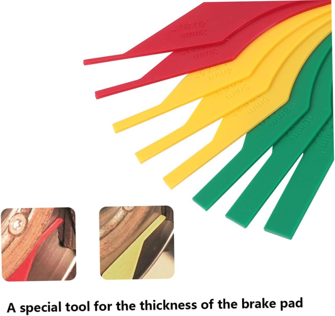 2pcs Brake Pad Thickness Gauge Durable Measuring Tool for Car Brake Linings Accurate and Practical Scale Ruler for Easy Replacement and Inspection