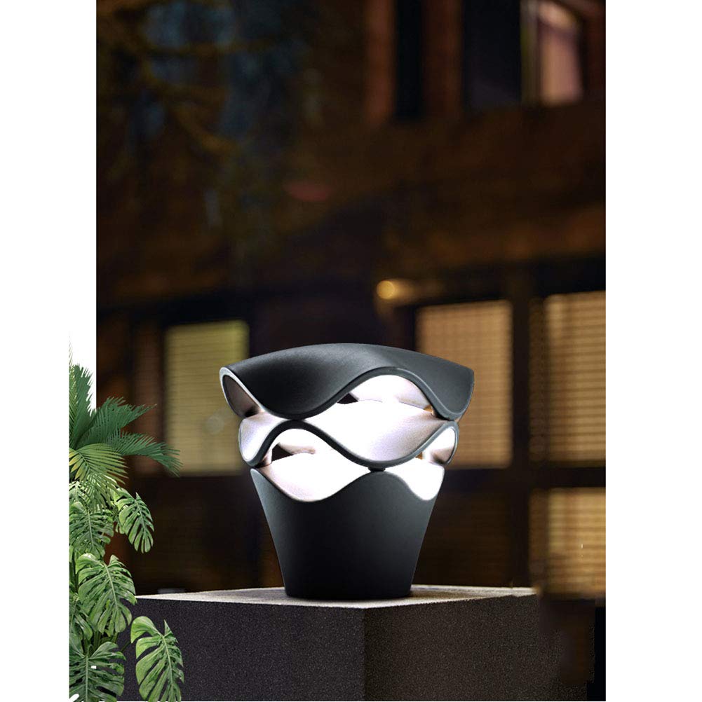 Quevia LED Gartenleuchte 6W – Pollerleuchte Grau, 33 Cm Hoch, IP44, 6000K Kaltweiß, Für Terrasse & Wege