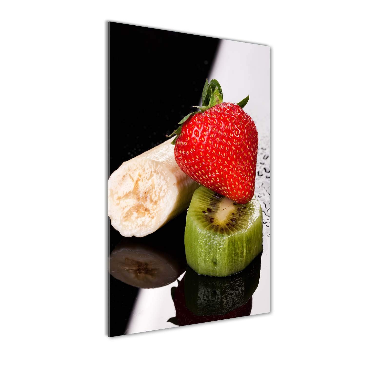 Tableau fruits en peinture sur verre trempé 70x140cm pour décoration de salle à manger