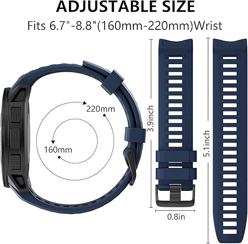 Miniatura 6 de Compatible con Garmin Instinct Band, correa de repuesto de silicona suave para Garmin Instinct 2SolarTactical