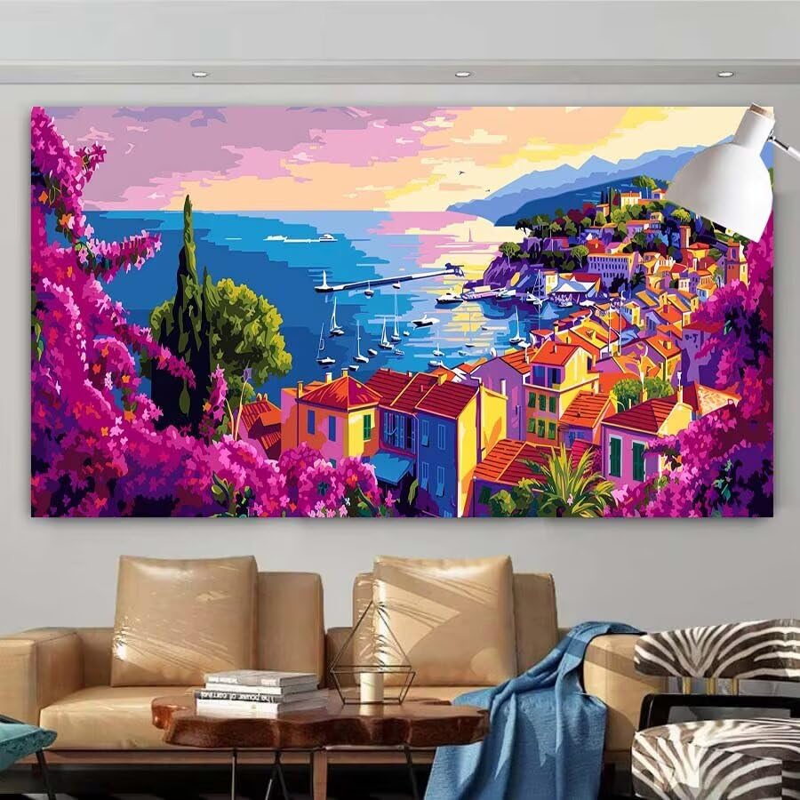 Peinture diamant complet 60x120cm aux détails précis pour fresque murale maison élégante