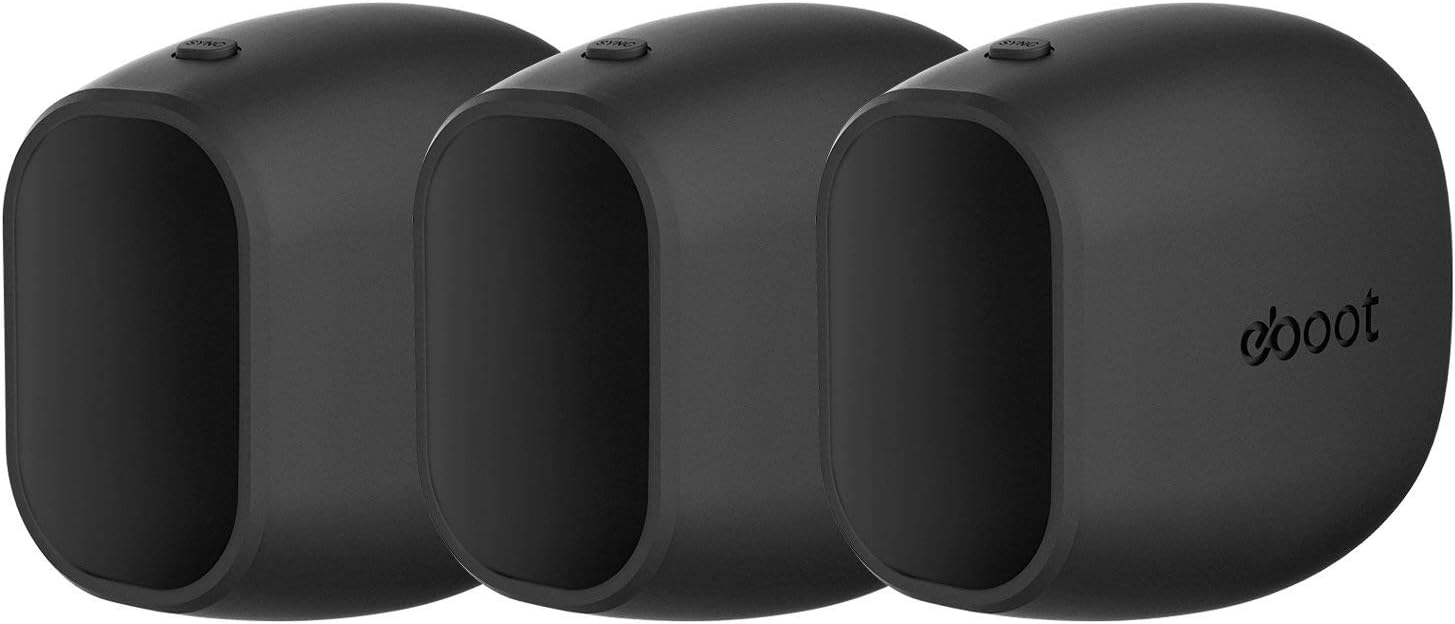 Silicone Skins Cover Protective Skin for Arlo Pro, Arlo Pro 2 Smart Security Wire-Free Cameras 3 Pack (Black)
