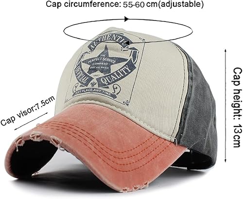 Miniatura 2 de Gorra de béisbol vintage con remaches de moda con letras cruzadas de algodón de mezclilla con borde deshilachado, sombrero de sol ajustable unisex