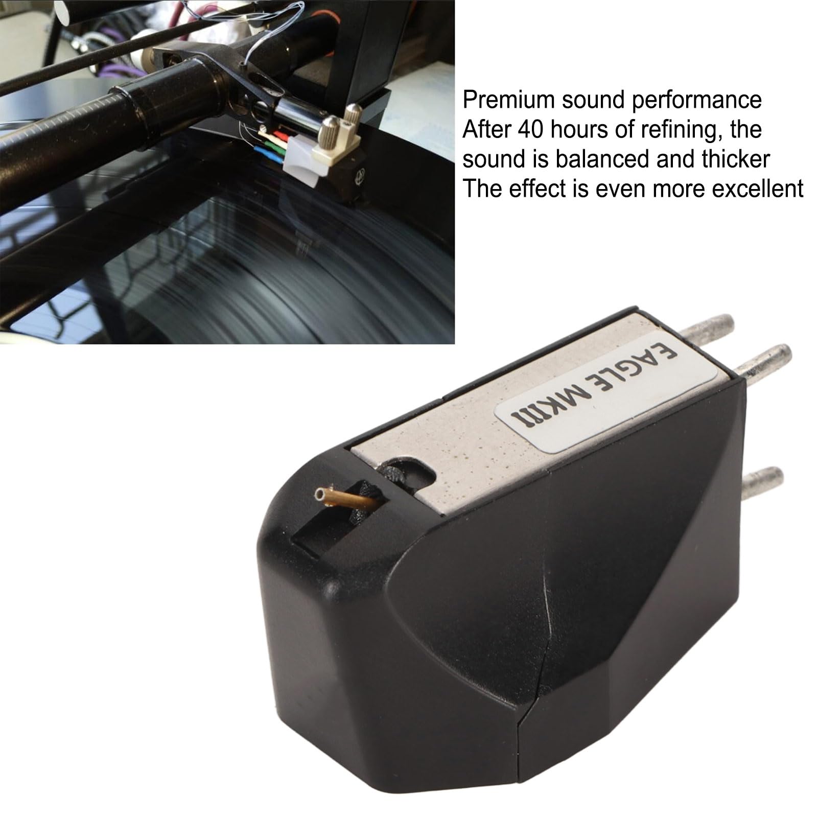 Stilo per Cartuccia Magnetica, Ago di Ricambio per Giradischi, Ago per Giradischi Stereo, Testina Magnetica di Precisione per Cartuccia per Giradischi