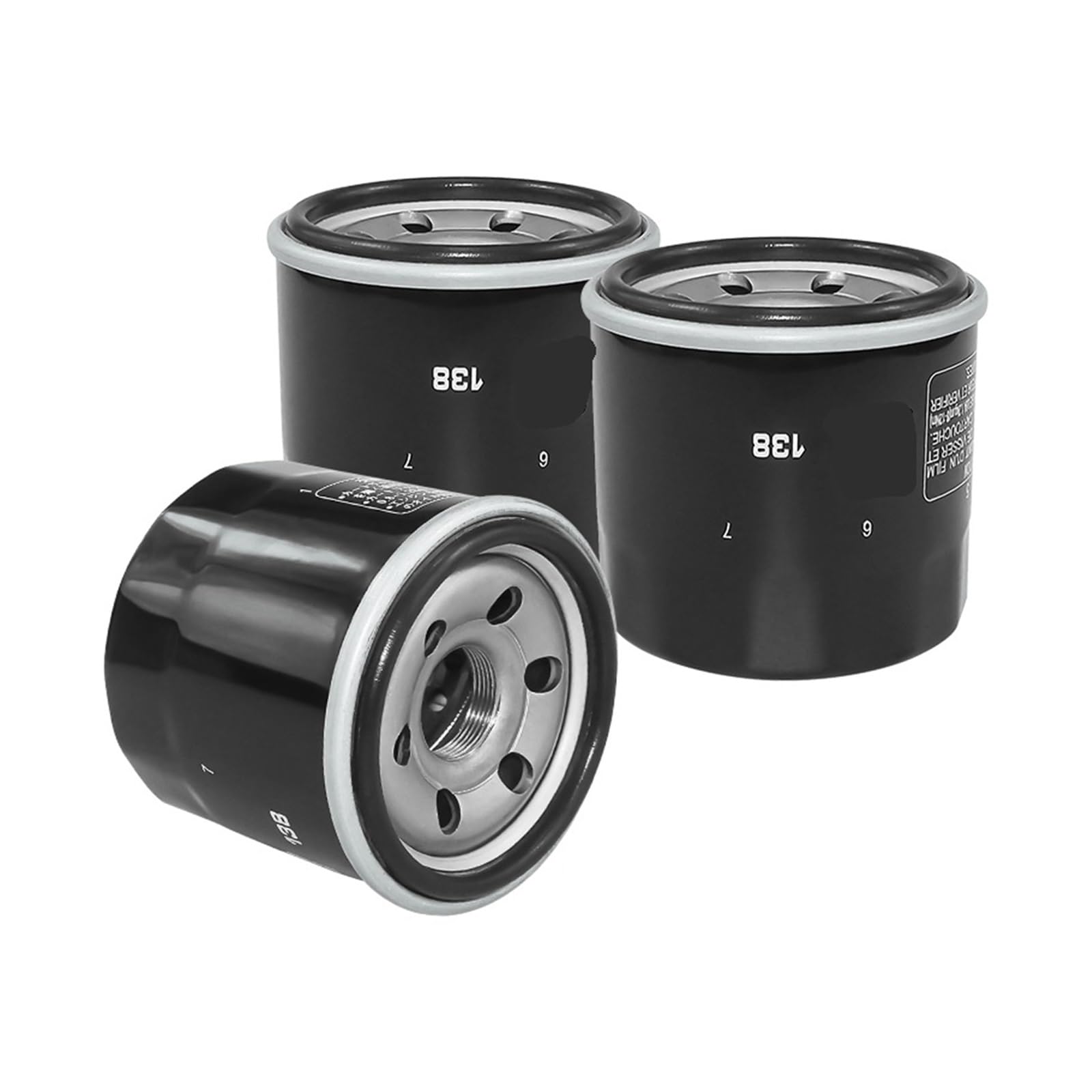 1/2/3 pezzi Filtro olio for moto Compatibile per Suzuki AN650 Burgman DL250 DL650 Vstrom DL800 DL1000 DL1050 GW250 GSX250R GSR600 GSR750(3pcs)