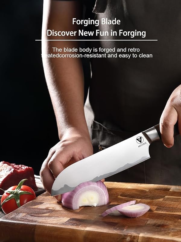 ARTIDGE 3 Pieces Knife Set, Professional Japanese High Carbon Stainless Steel Kitchen Knife Set, Ultra Sharp Chef Knives Sets with Ergonomic Pakkawood Handle, 15° Double-Edged Blade, Full Tang Design by ARTIDGE - Image 4