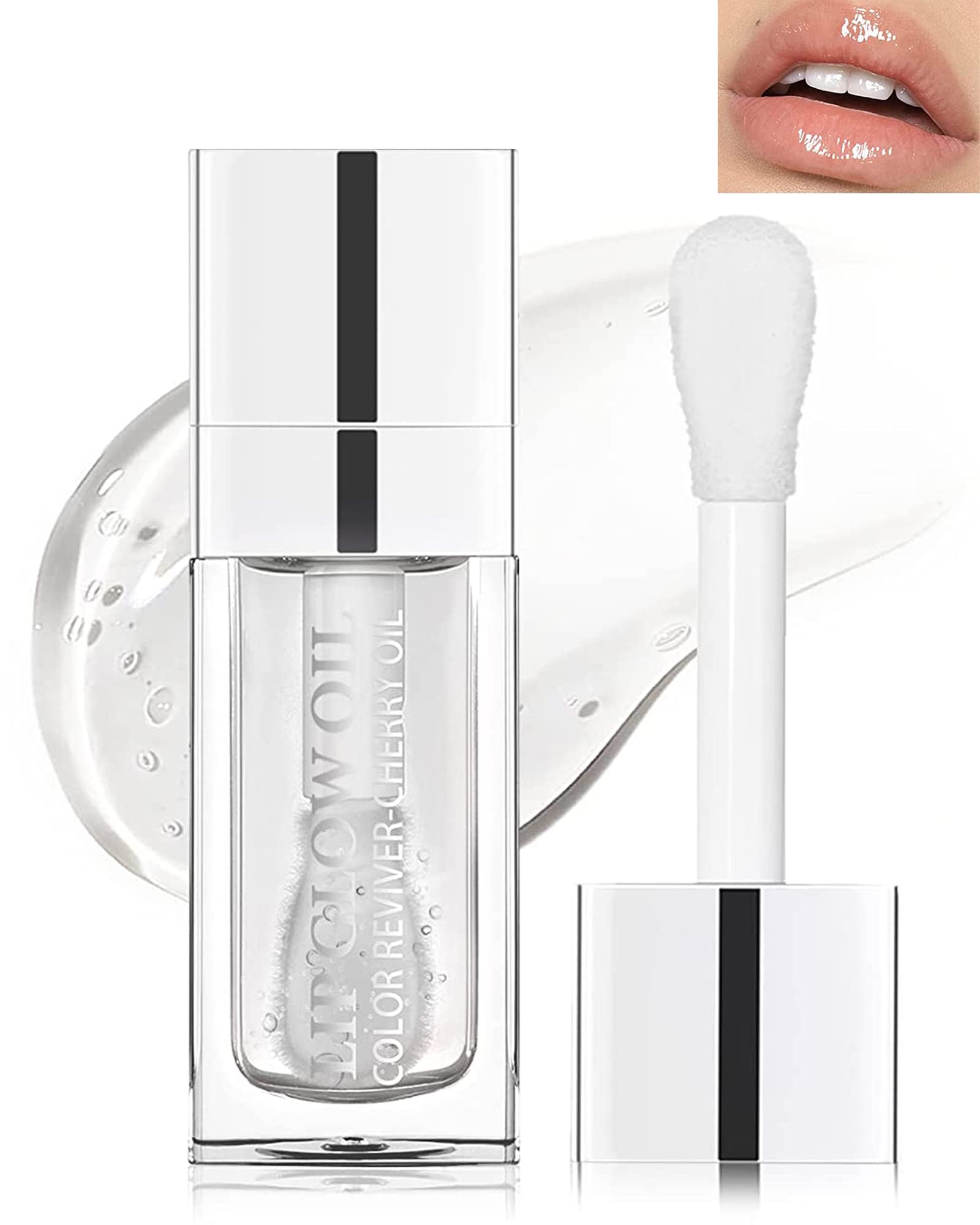 Plumping Lip Glow Oil, Hydrating Tinted Lip Oil Gloss, Transparent Toot Lip Oil, Long Lasting Lip Balm Moisturizing Glow Oil Fresh Texture,Christmas