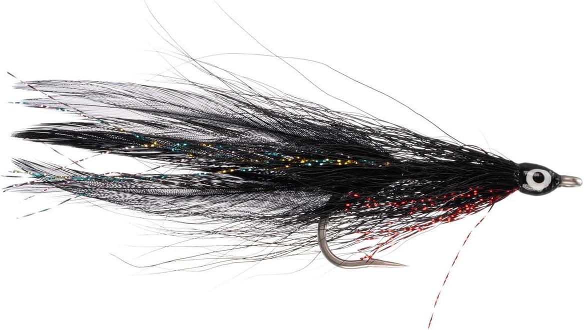 Umpqua Deceiver Pattern Streamer Fly Fishing Flies (Black, 2/0)