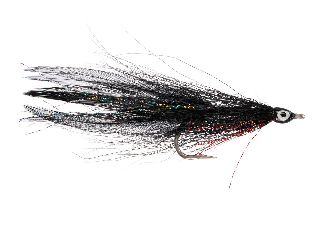 Umpqua Deceiver Pattern Streamer Fly Fishing Flies (Black, 2/0)