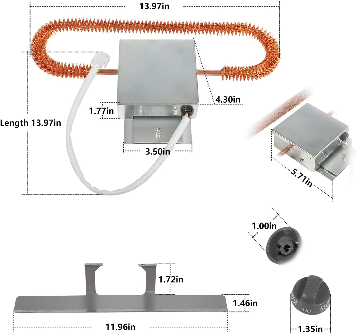 9233A4551 Heatstrip Assembly Electric Heat Kit Replacement for Coleman RV Air Conditioners for Heat Ready Ceiling Assemblies 9233-4551