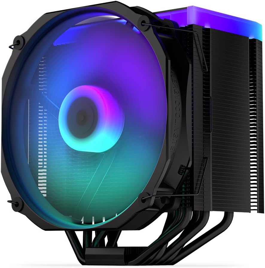 ENDORFY Fortis 5 Black ARGB, CPU cooling with 140mm fan, high-performance CPU cooling, ARGB bright LED lighting, Fluctus 140mm ARGB fan, am4 cooling, am5 cooling
