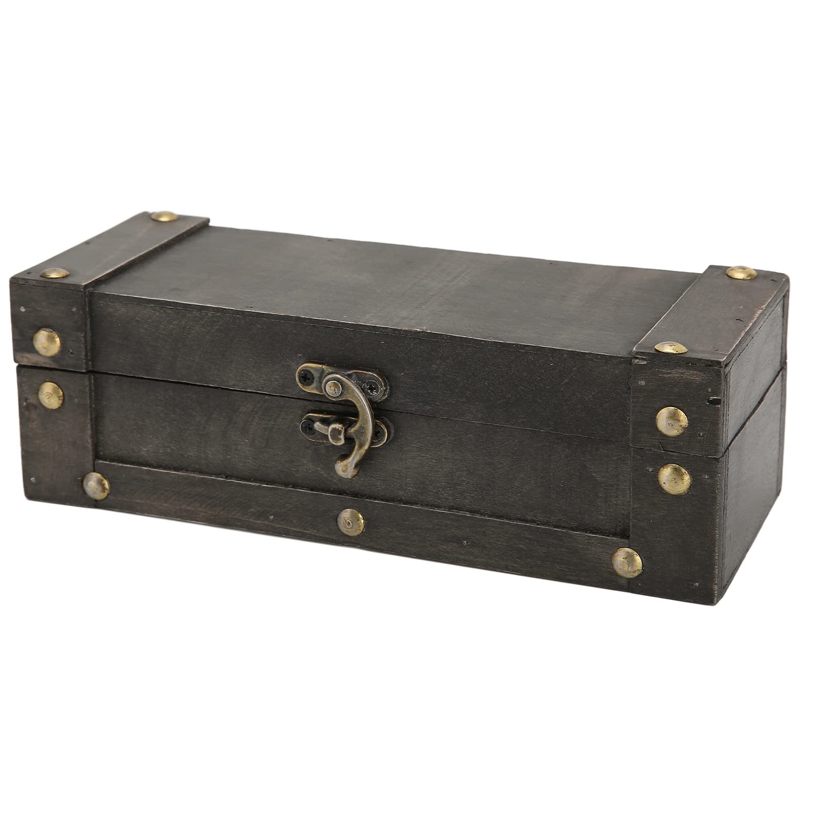 Amazon.co.jp: PLLO 木製宝箱 合金バックル 絶妙な宝物