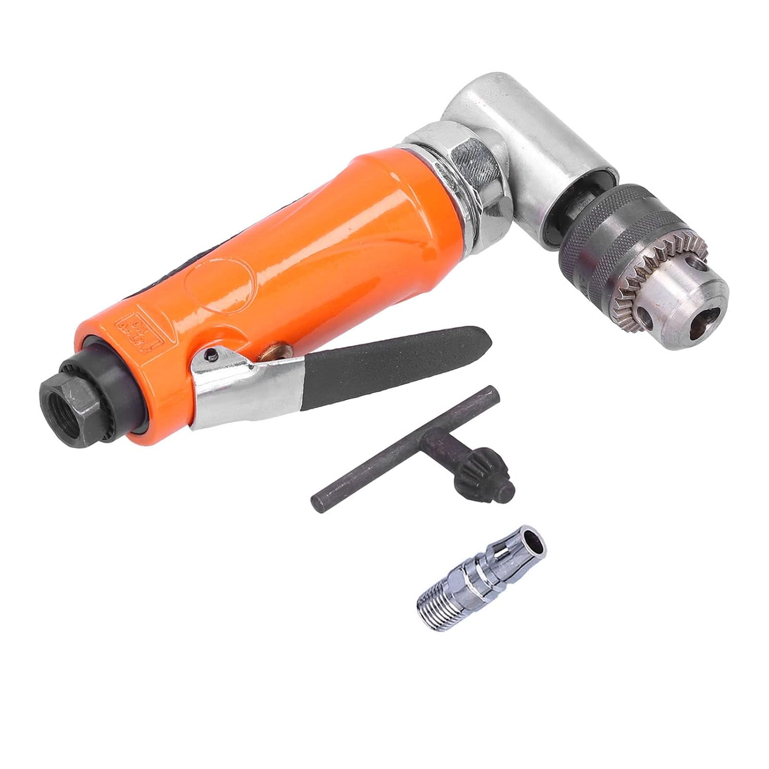 Air Angular Drilling, 90° KP 555L Pneumatic Drill Machine 1/4 Inch Right Angle Elbow Head Chuck Alloy Steel Power Right Angle Drills for Spaces Workshop Use (Japanese Style)