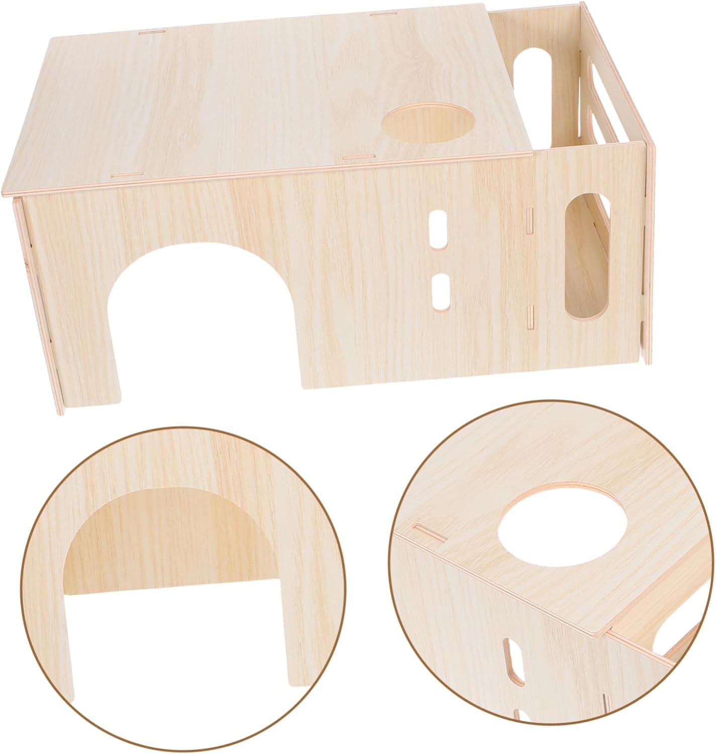 TOYANDONA Your Wooden Hamster House Guinea Pig Shelter Squirrel Hideaway Chinchilla Hideout Rabbit Nest Decorative Rat House Small Animal Habitat
