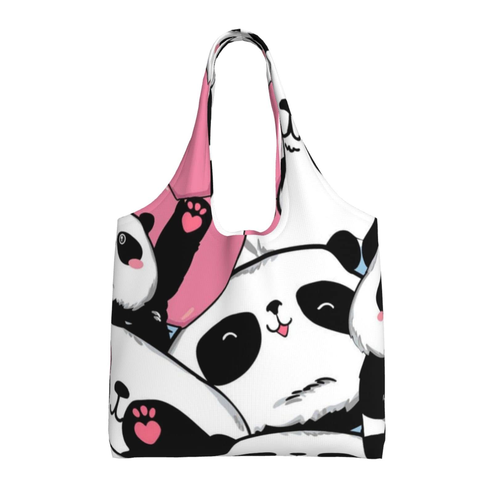 Sac fourre-tout en toile imprimé panda robuste et réutilisable - 8