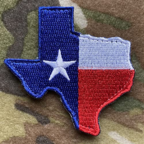 Die-Cut Tactical Texas Patch - Red White Blue