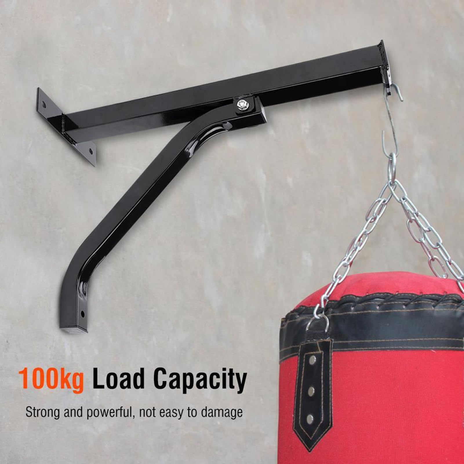 Supporto A Parete Per Sacco Da Pugilato Supporto A Muro Per Da Boxe | per Allenamento Thai con Portata 150 Kg per Interno ed Esterno