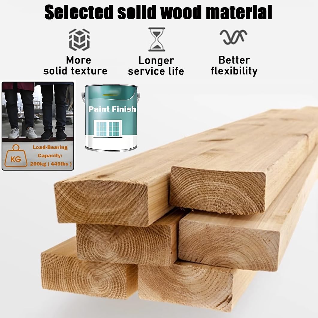 Paquete de 6 separadores de habitación de madera, pantallas de privacidad de suelo a techo, listones decorativos de pared, no requiere taladrar, perfecto para separar espacios en el hogar y la oficina