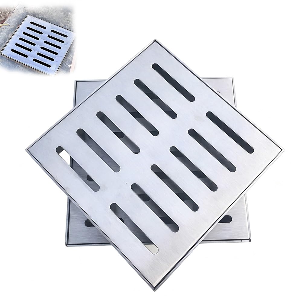 Grille d'évacuation de douche antirouille 35 cm avec protection débris