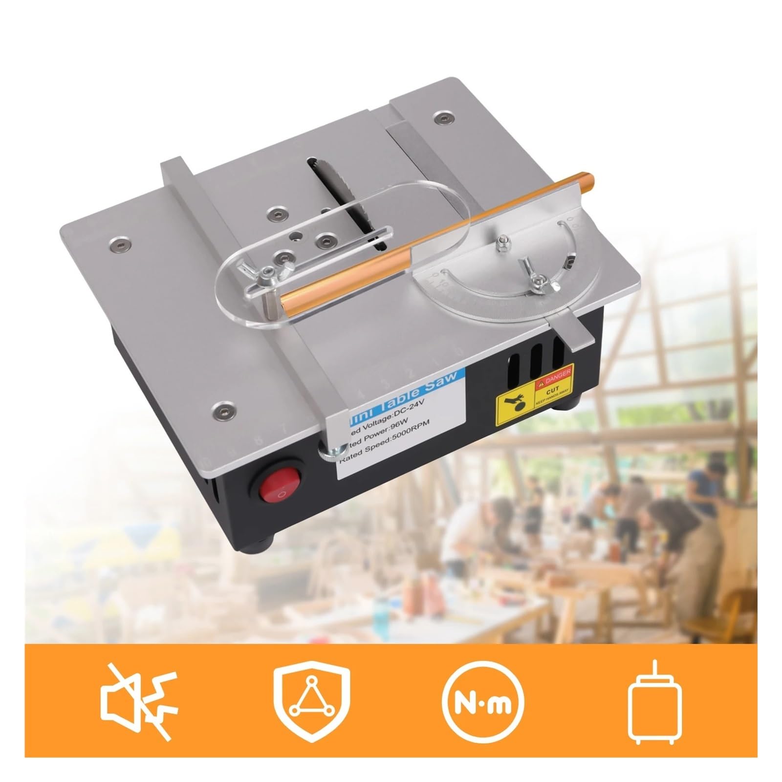 Herramienta De Corte DIY Sierra De Mesa Mini Máquina Cortadora De Carpintería Muela Circular Eléctrica De 96W Corte Preciso