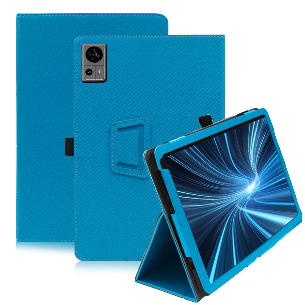 Kebiory for TECLAST Tablet 12 inch Android 14 Tablets T60 Case Built in Hand Strap Pen Holder PU Leather Case Support Auto Sleep/Wake Magnetic Clasp