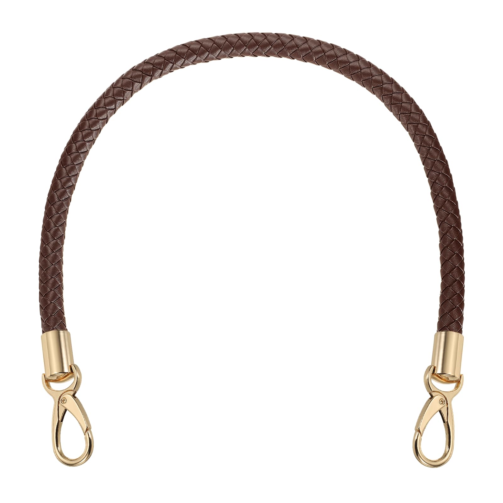sourcing map Braided Purse Strap, 21.6 Inch PU Leather Purse Strap Handle Replacement for Handbag Tote Underarm Bag Making (Dark Coffee)