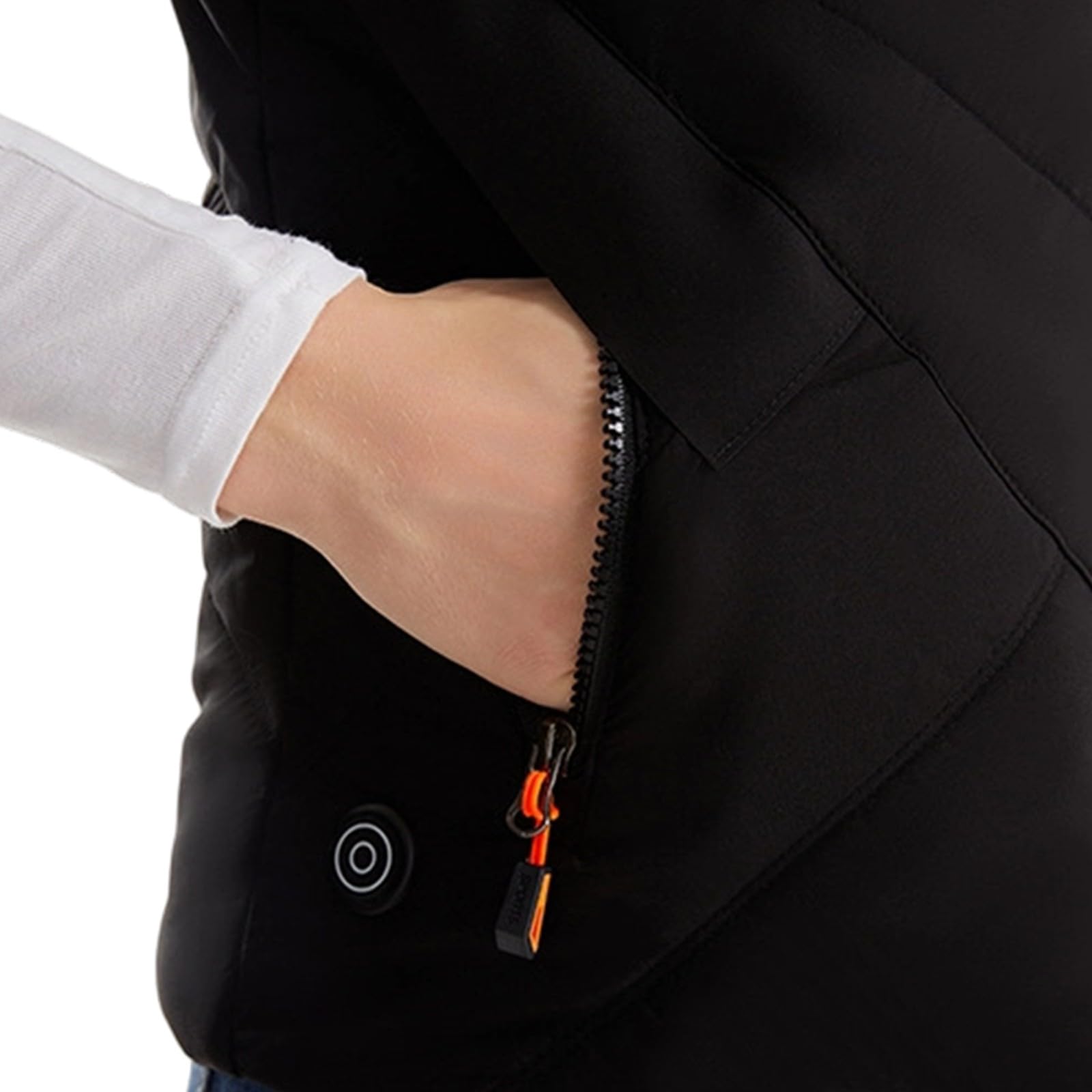 Genérico Chaleco cálido para Mujer,Chaleco Monocolor con Cremallera Acolchado Borrego Mujer Invierno chaqueta acolchada de talla grande sin Mangas Tallas Grandes Elegante