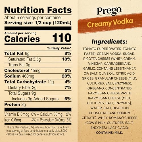 Image of Prego Creamy Vodka Sauce, 24 OZ Jar (Case of 6)