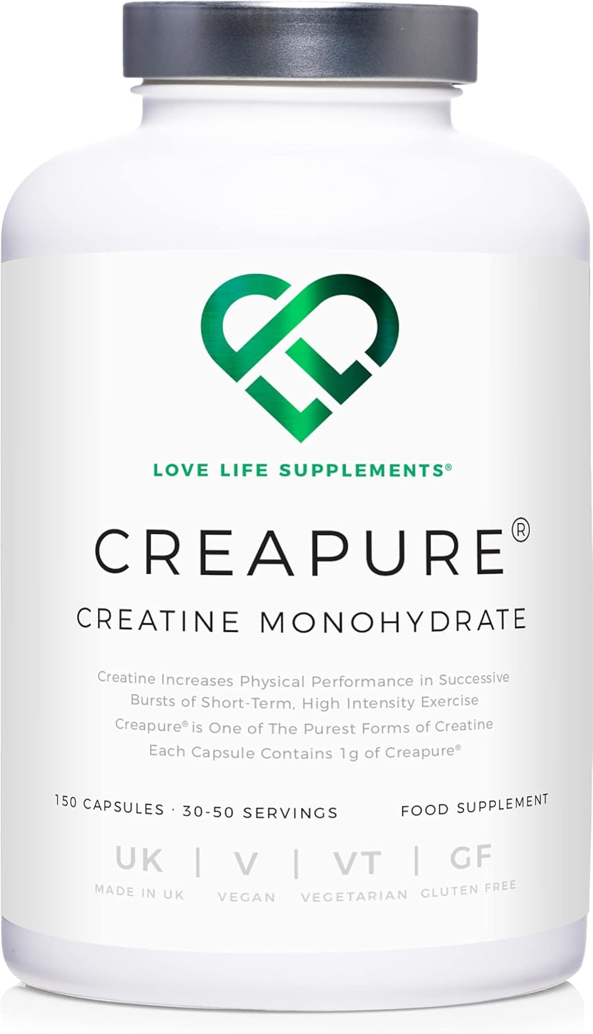 Creapure® Creatine Monohydrate Powder (in Capsule Form) by LLS 150