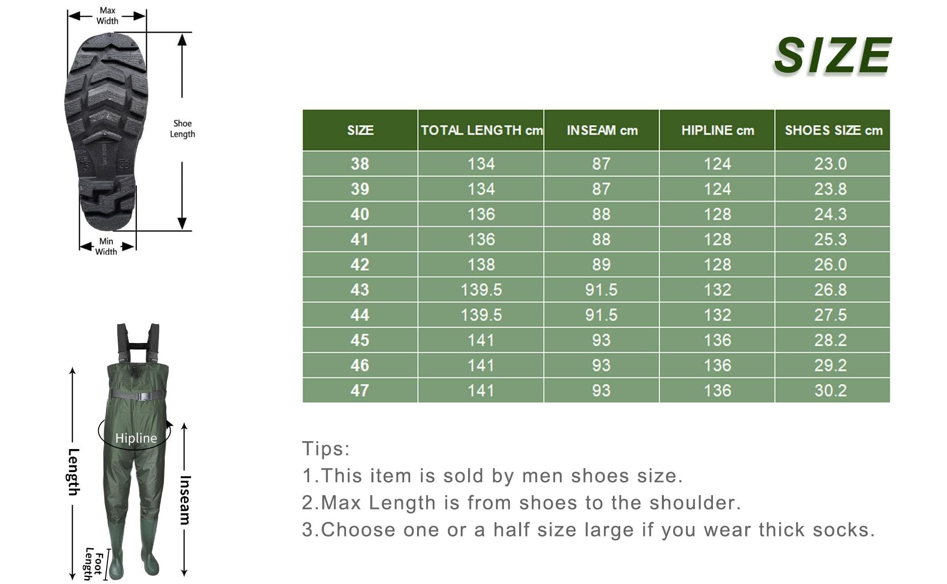 Croch Pantalon de pêche pour homme et femme - Imperméable - En nylon PVC - Avec bottes en caoutchouc - Taille 38-47 - Parfaits cuissardes et pantalons de pêche
