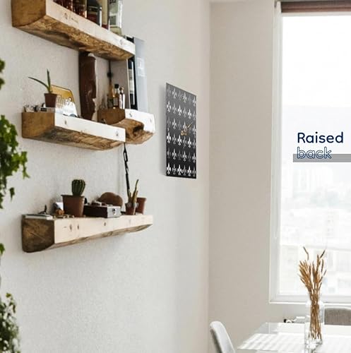 Miniatura 5 de 3dRose DPP_59112_1 - Reloj de pared con diseño de flor de Lis, 10.0 x 10.0 in, color blanco y negro