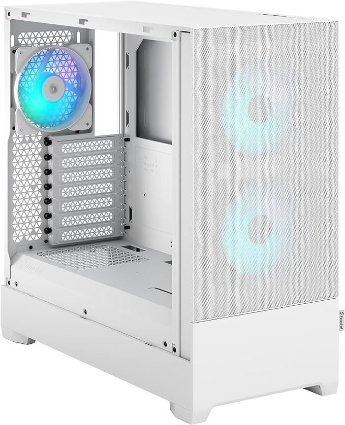 GAMING PC NANOTECH - INTEL CORE i7-13700F, RTX 4070TI 12GB, 32GB DDR5, 2TB NVME SSD, 850W POWER SUPPLY, AIO COOLER, WINDOWS 11 RGB GAMING PC (4070TI, Pop Air RGB White - TG Clear Tint)