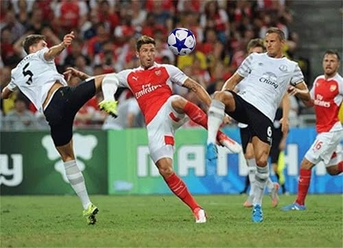 Miniatura 6 de Balón de fútbol de la liga, tamaño 5 y tamaño 4, térmicamente unido con costuras sin costuras, piel sintética impermeable profesional, peso oficial