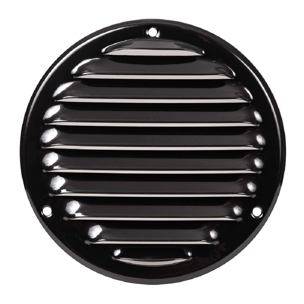 About Vent Black Ø 125Mm / 5 Inch Metal Ventilation Grille With Flyscreen - Air Vent Cover