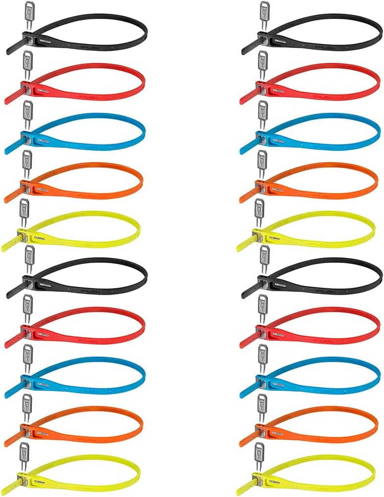 Hiplok Z Lok 20 Count Zip Key Lock, Multi Color