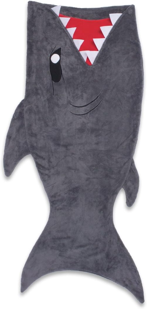 Fin Fun Wearable Hooded Blanket for Kids, Soft & Cozy
