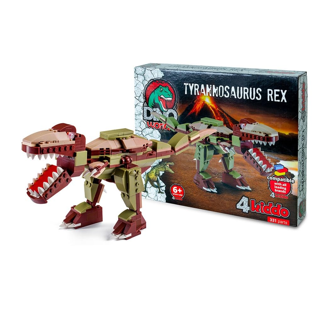 4Kiddo Tirannosauro Dinosauro Lego Compatibile 331 Mattoncini