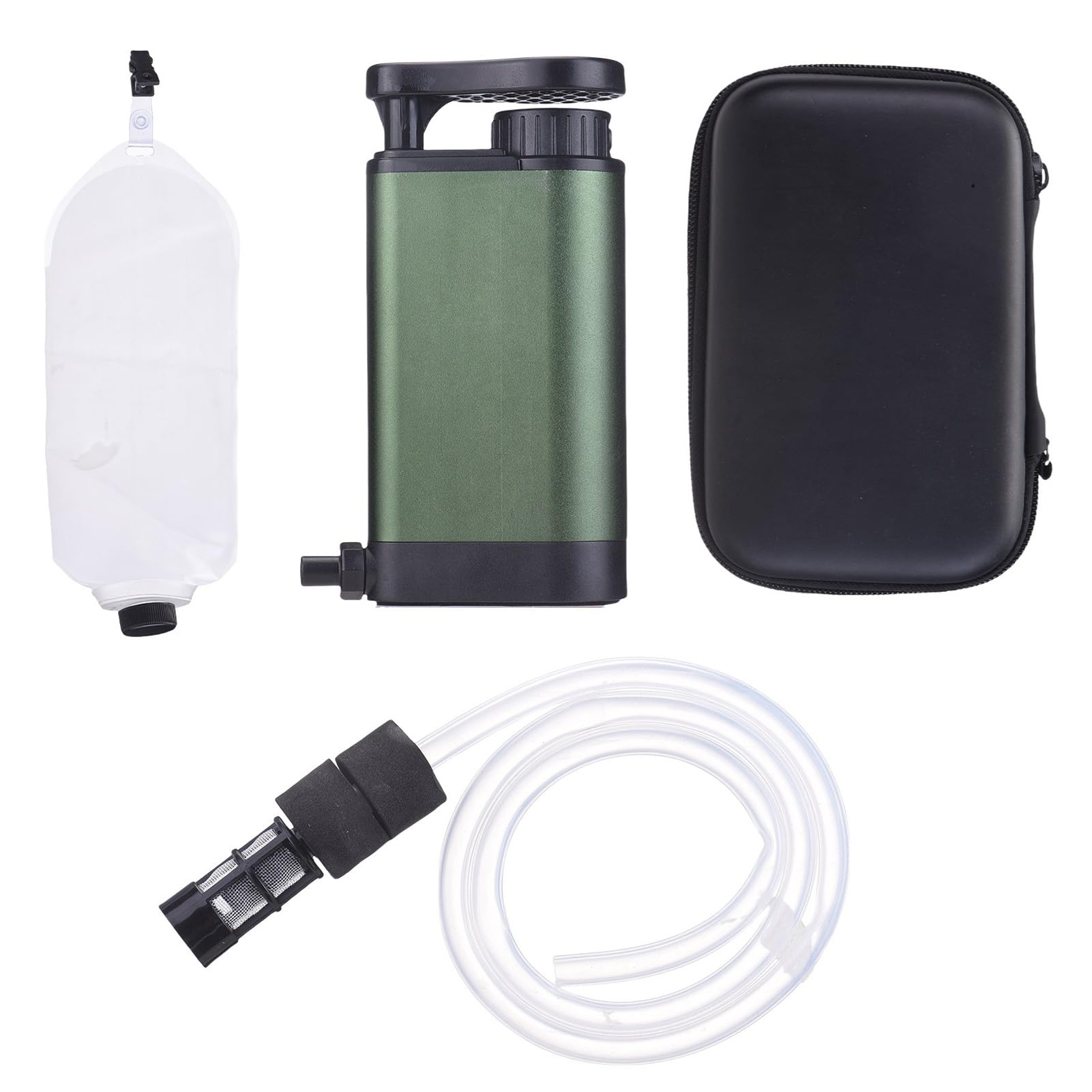 Matybobe Filtrazione Portatile Filtro di Sopravvivenza di Emergenza per Esterni di Filtro dell'Acqua Compatto Acciaio Inossidabile a velocità Rapida Leggera per la Pesca da Campeggio per (K8191)